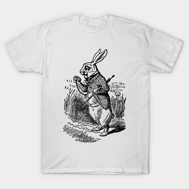 Vintage Alice in Wonderland White Rabbit T-Shirt by MasterpieceCafe